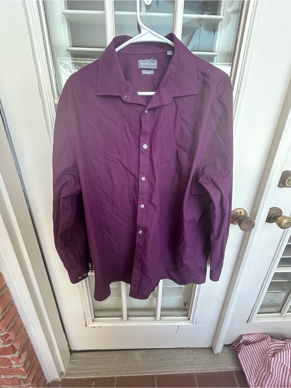 Michael Kors Men's Deep Plum Button-Up Shirt